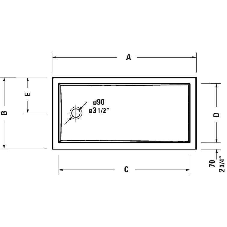 Duravit Architec Single Threshold Shower Base Wayfair Canada